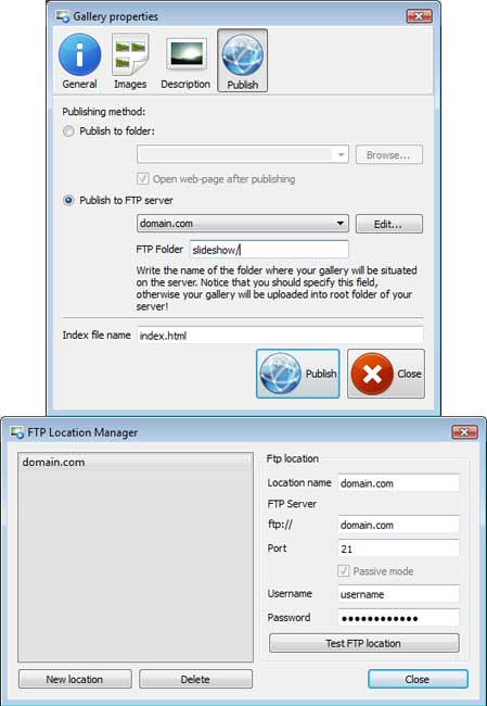 Publish to FTP : Registration Key Flashslideshow 1 2